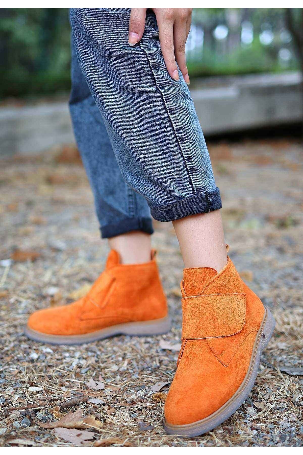 Zeon Turuncu Süet Bot