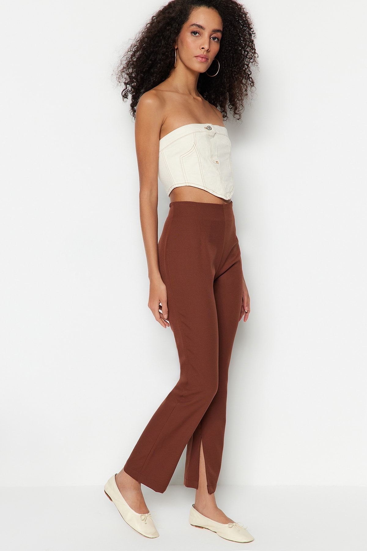 Petite high waisted trousers sale