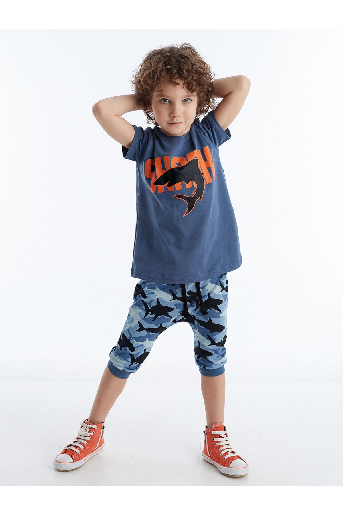 Mushi Zweiteiler Blau Slim Fit