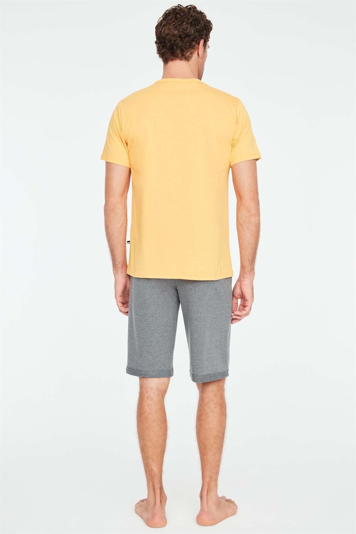 ست پیژامه نارنجی مردانه تیشرت اورجینال U.S. Polo Assn.