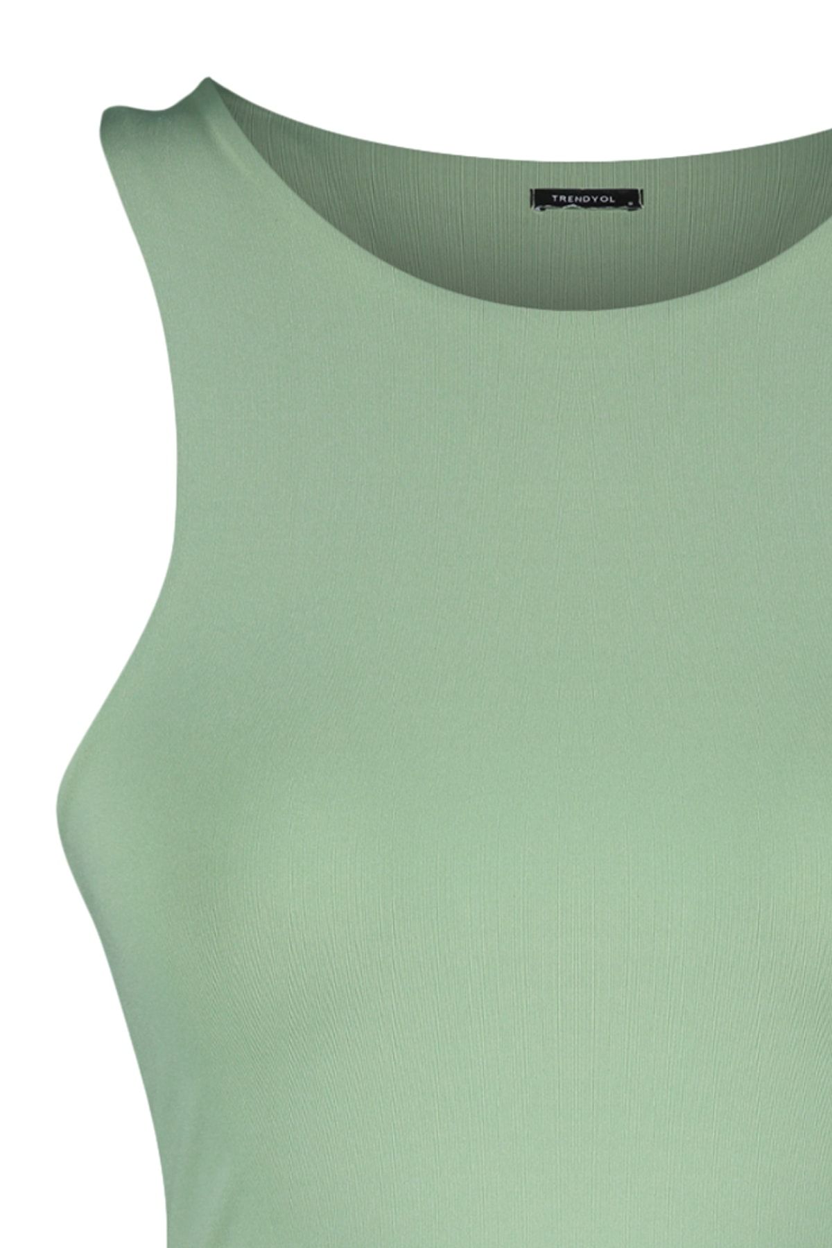 Trendyol Collection Water Green Medium Support/Shaping Halter Neck Knitted  Sports Bra THMSS23SS00016 - Trendyol