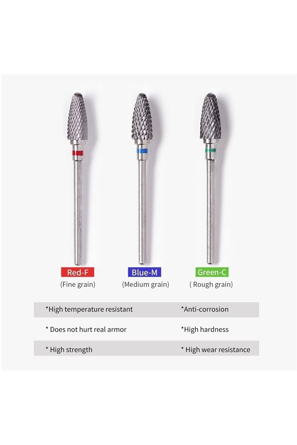 مجموعه بیت فرز فولادی تومبول 3 عدد ELLEA NAIL