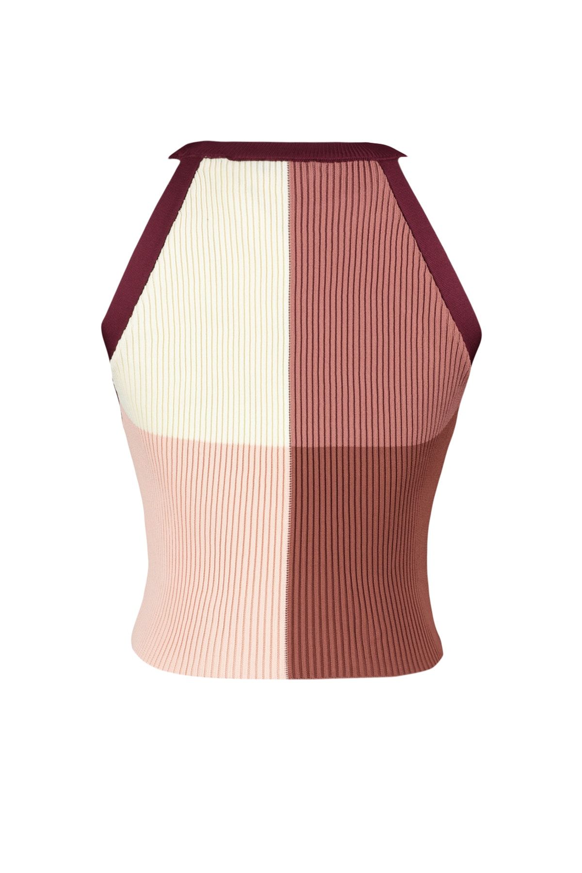 Trendyol Collection-Μπλούζα Plum Crop Color Block TWOSS22BZ0402 8