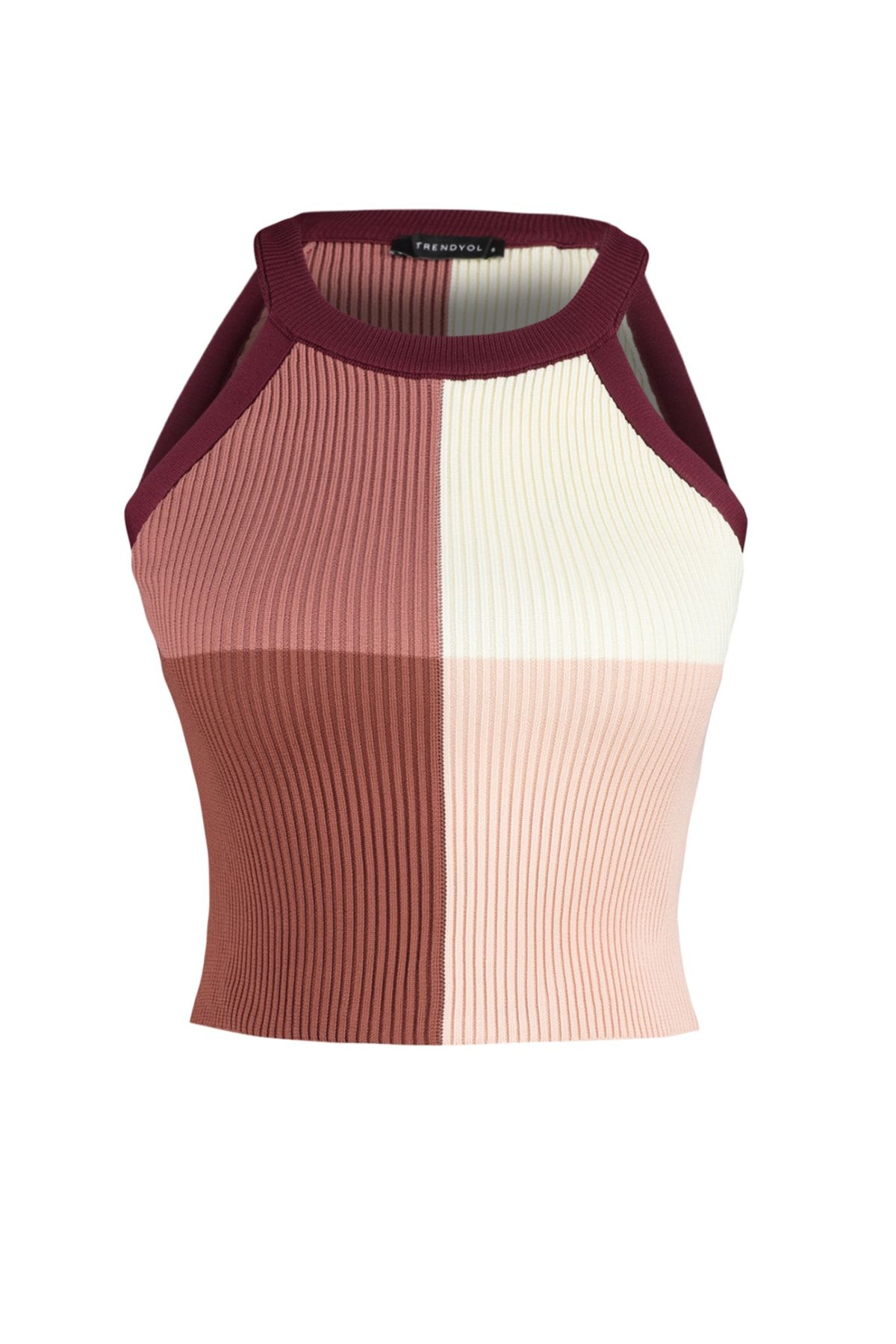 Trendyol Collection-Μπλούζα Plum Crop Color Block TWOSS22BZ0402 7