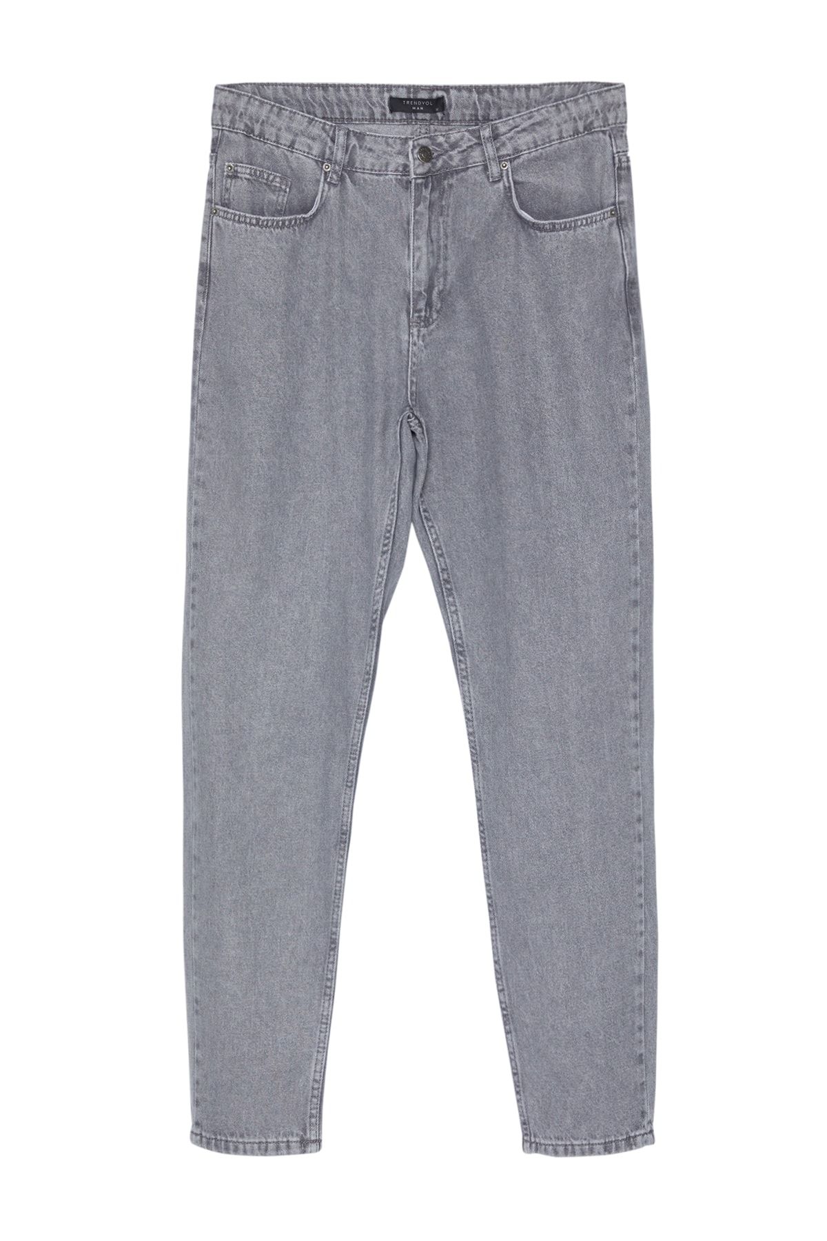 Gri Erkek Essential Fit Denim Jeans Kot Pantolon TMNSS23JE00044