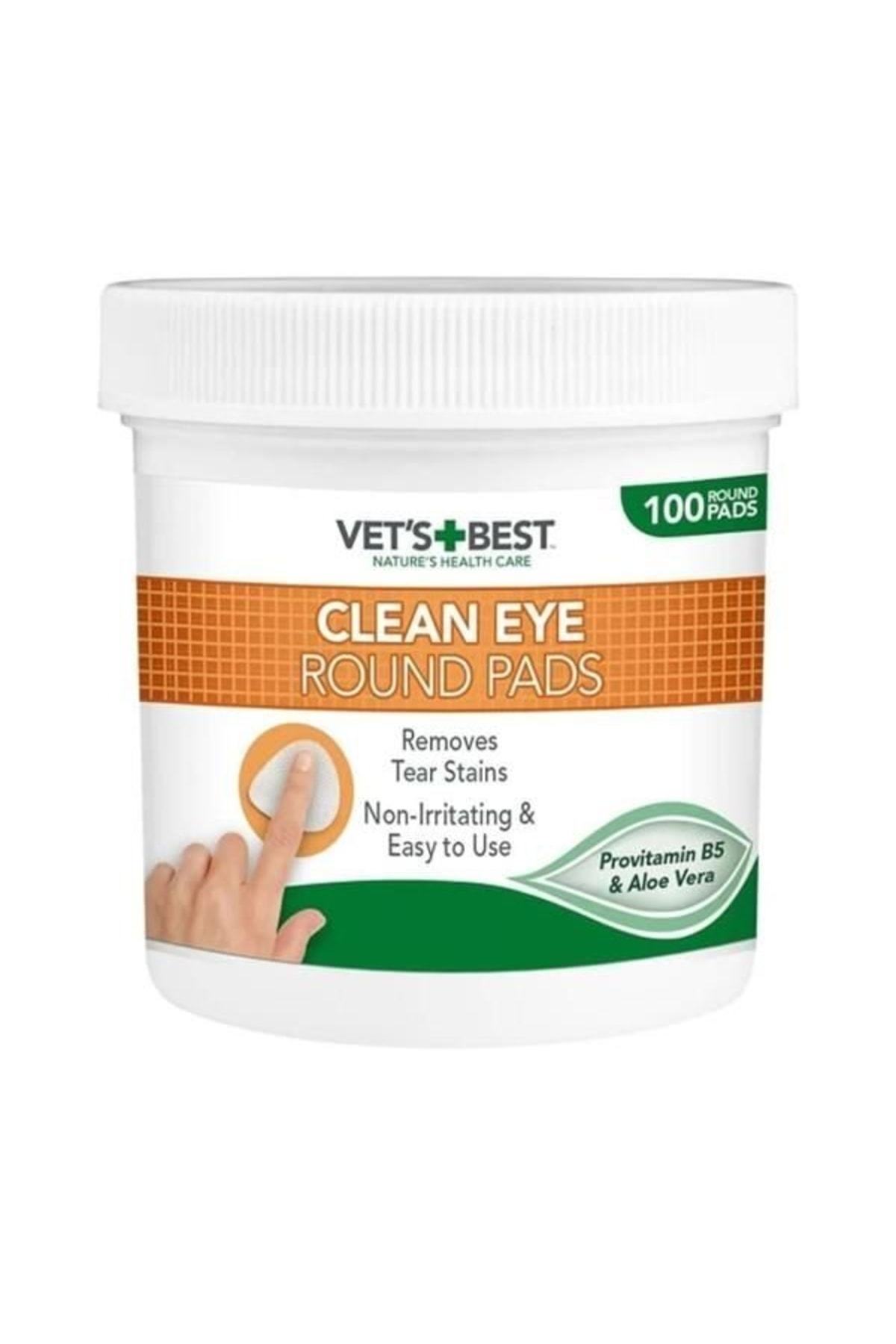 Vets Best Kedi ve Köpekler İçin Aloe Vera Özlü Göz Temizleme Pedi 100'lü