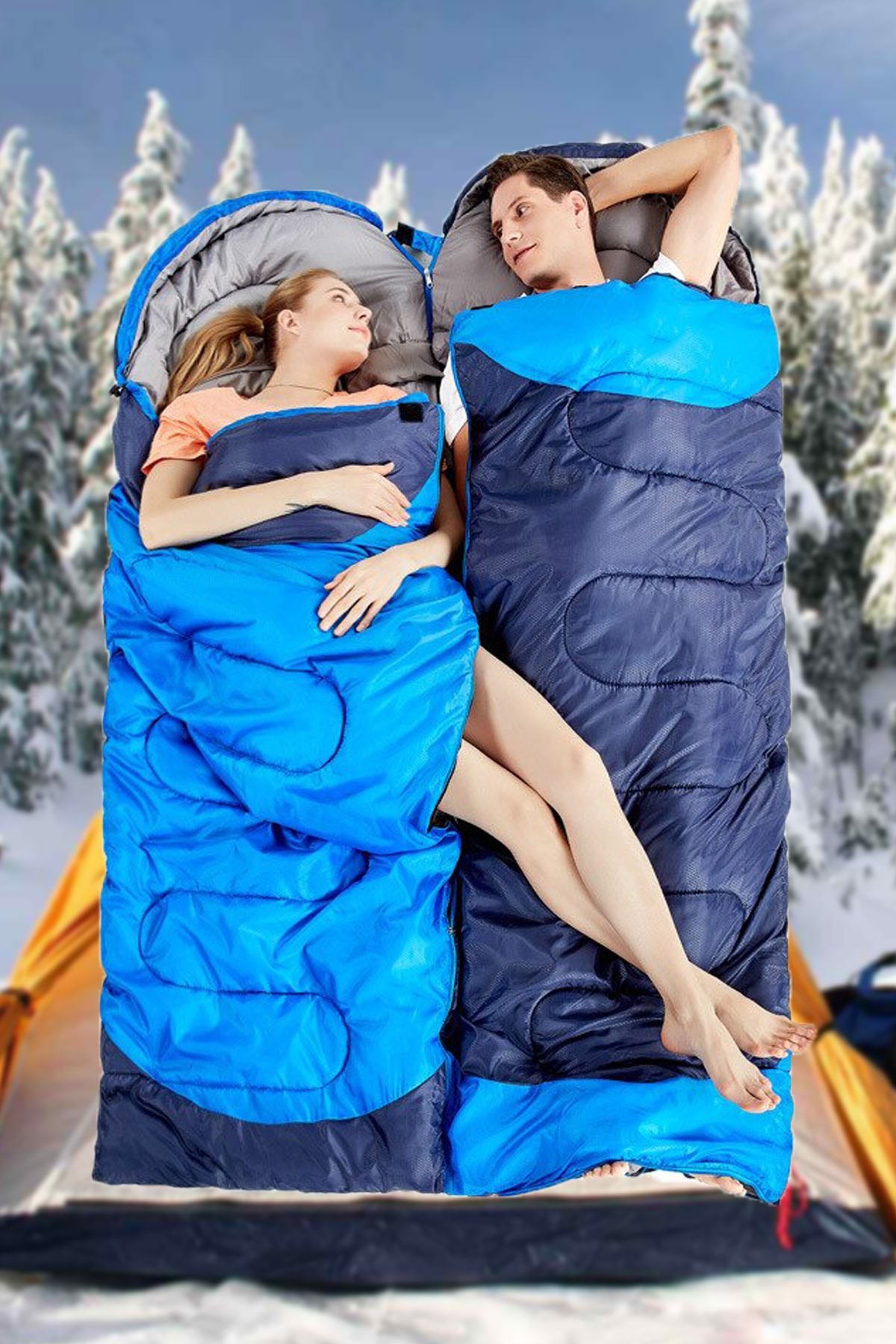 TechnoStation Profesyonel Spor Outdoor Uyku Tulumu Sıcak Tutan Kamp 190x70 Cm Her Bedene Uyumlu Termal Tulum