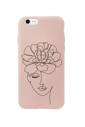Iphone 7 Flower Woman Art Premium Pembe Lansman Silikonlu Kılıf MCIPH7LFWMN