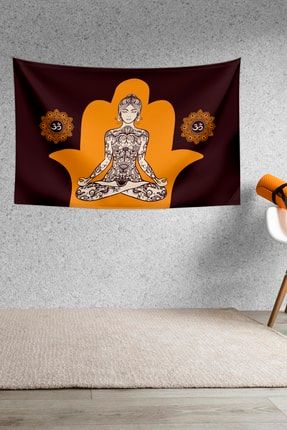 Yoga Lotus Duvar Örtüsü Halısı 150 X 100 Cm DO-NEW