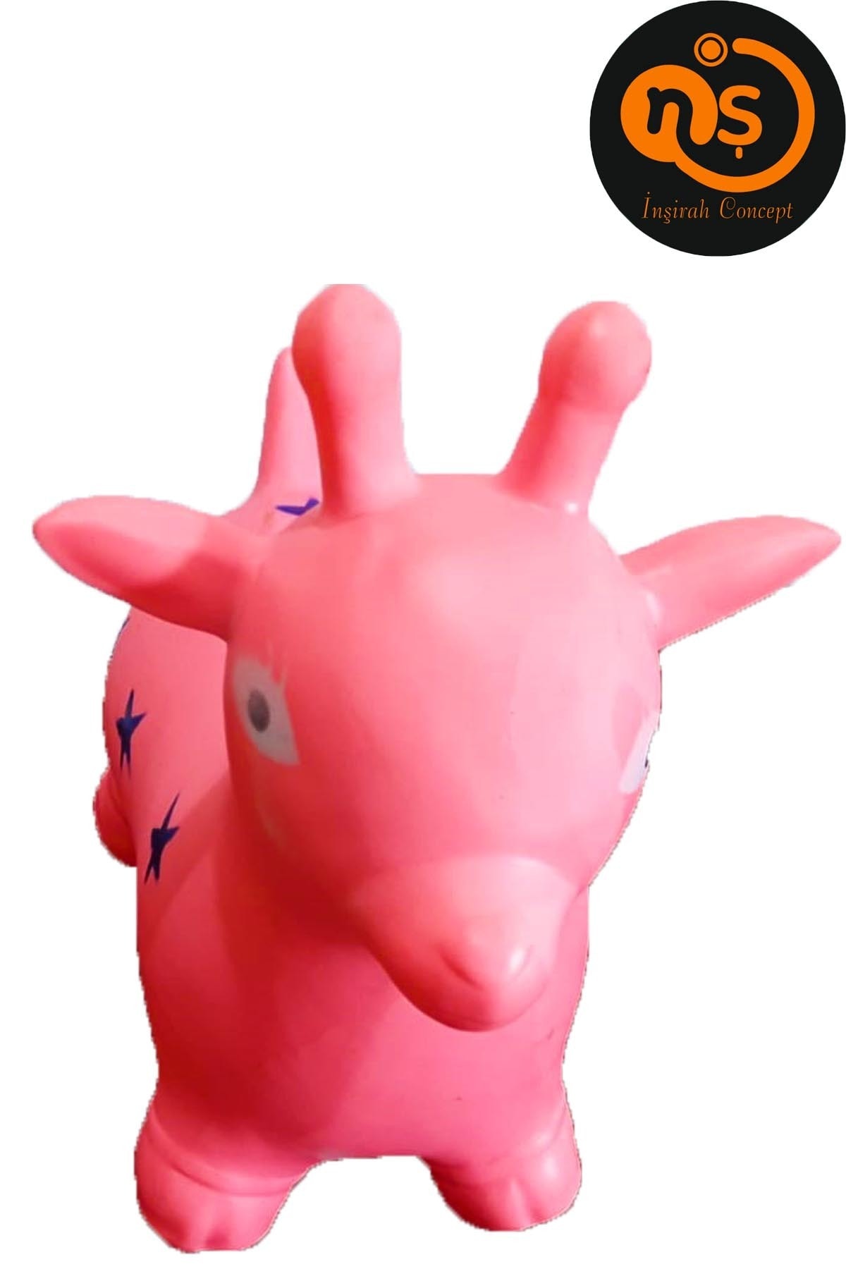İnşirah Concept Pembe Şişme Kuzu (28 X 32 Cm) Eşek Zıp Zıp Pilates & Jimnastik At Geyik Çocuk Bebek Şişme Hayvan fotoğrafı 2 (önizleme)