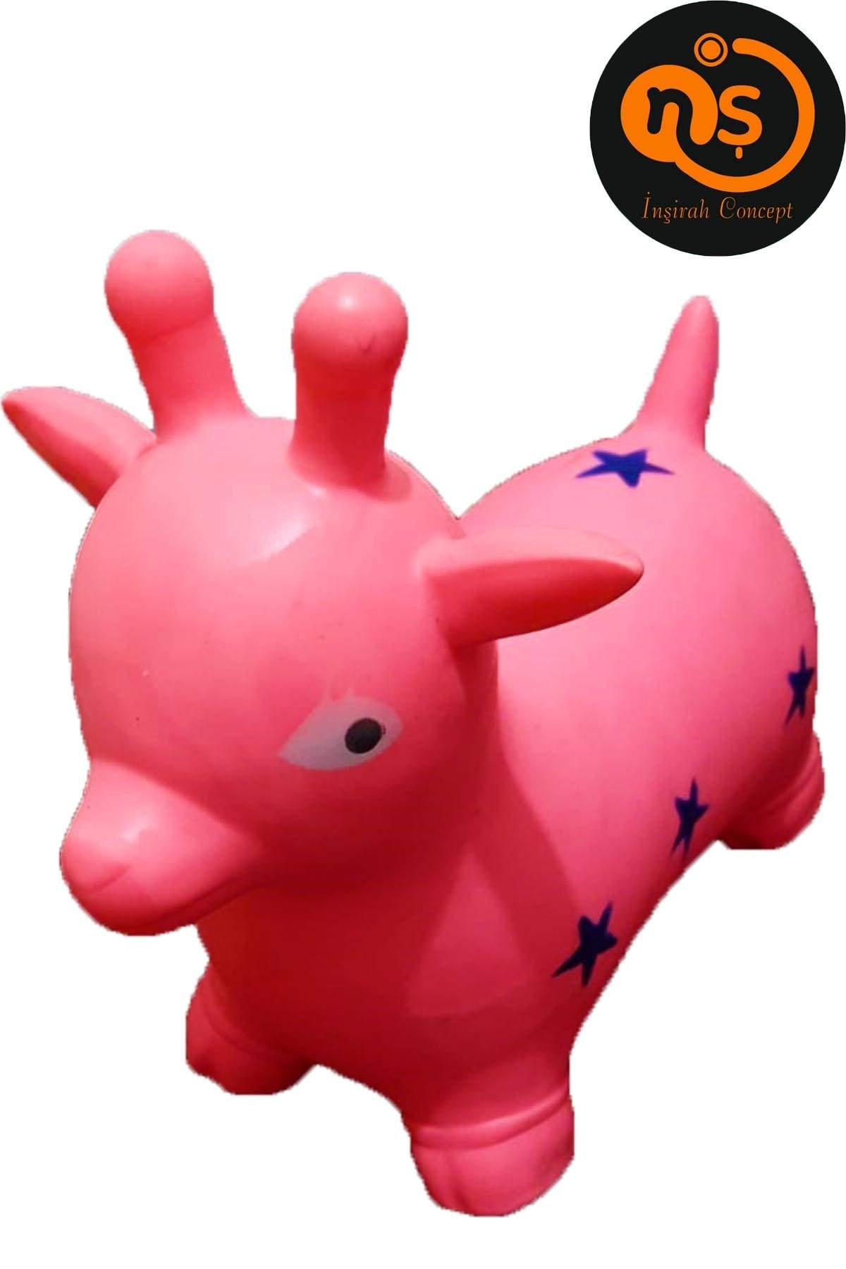 İnşirah Concept Pembe Şişme Kuzu (28 X 32 Cm) Eşek Zıp Zıp Pilates & Jimnastik At Geyik Çocuk Bebek Şişme Hayvan fotoğrafı 3 (önizleme)