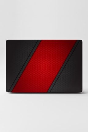 Laptop Sticker Kaplama Notebook Macbook Siyah Kırmızı 3d ls102