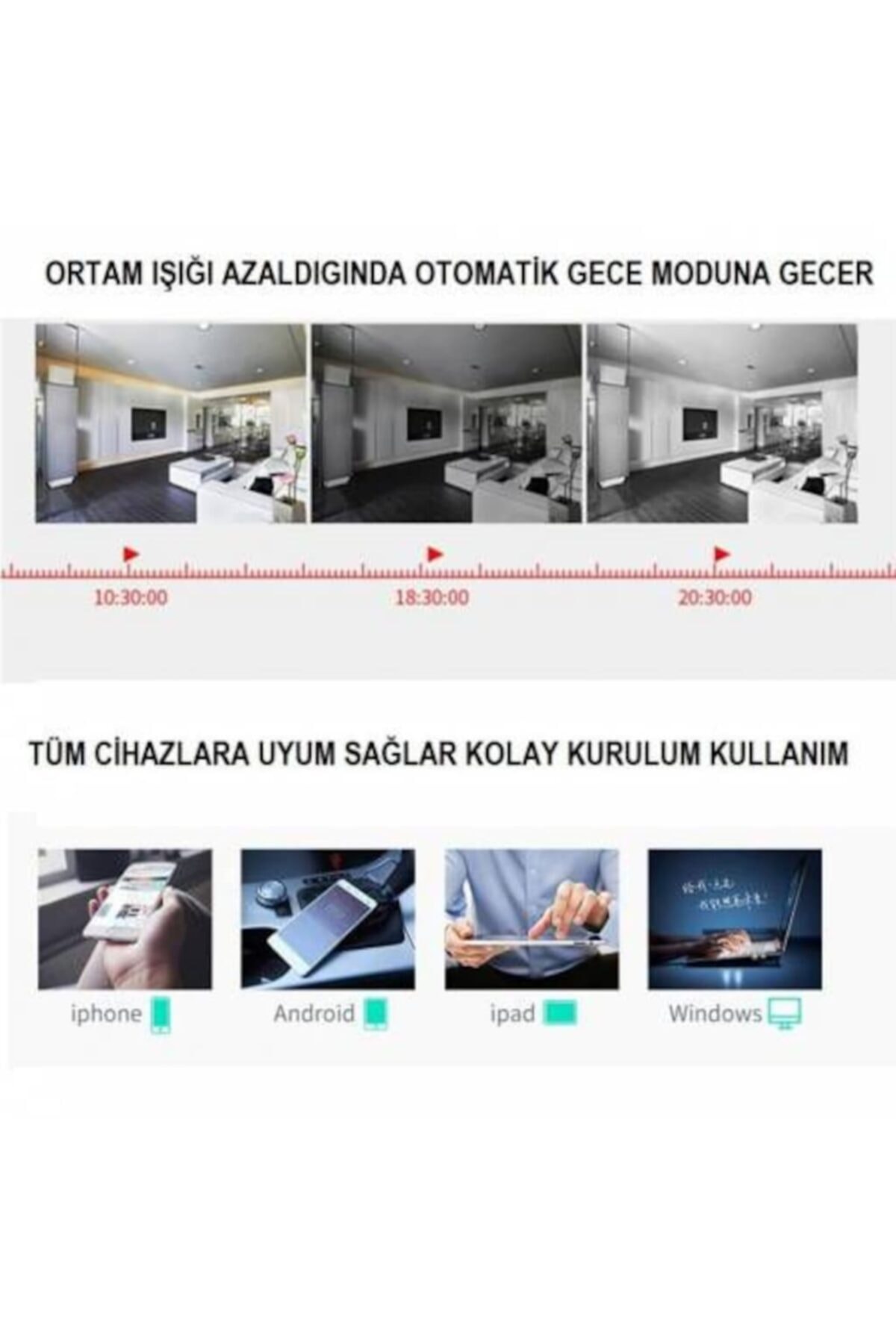 Angel Eye Gece Görüşlü Wi-fi Bebek-çocuk Güvenlik Kamerası fotoğrafı 7 (önizleme)