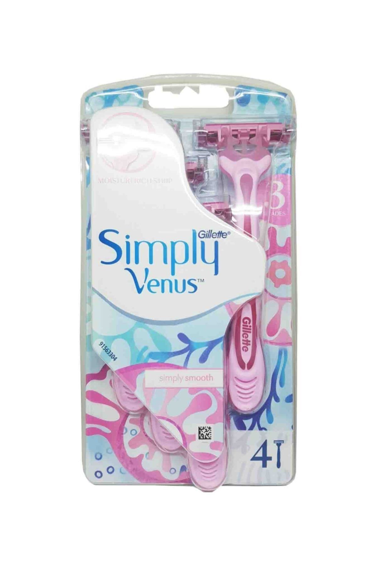 Gillette Venus Venus Simply3 Kadın Tıraş Bıçağı 4'lü Yeni Blister Paket[outlet]