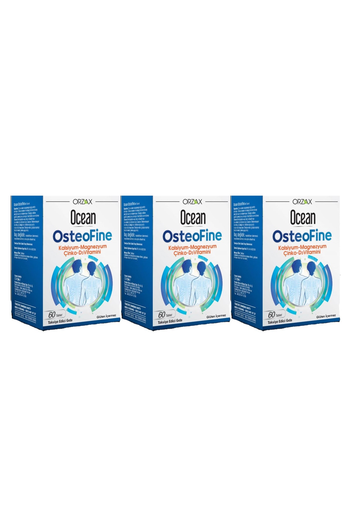 Ocean Osteofine Takviye Edici Gıda 60 Tablet 3'lü Paket