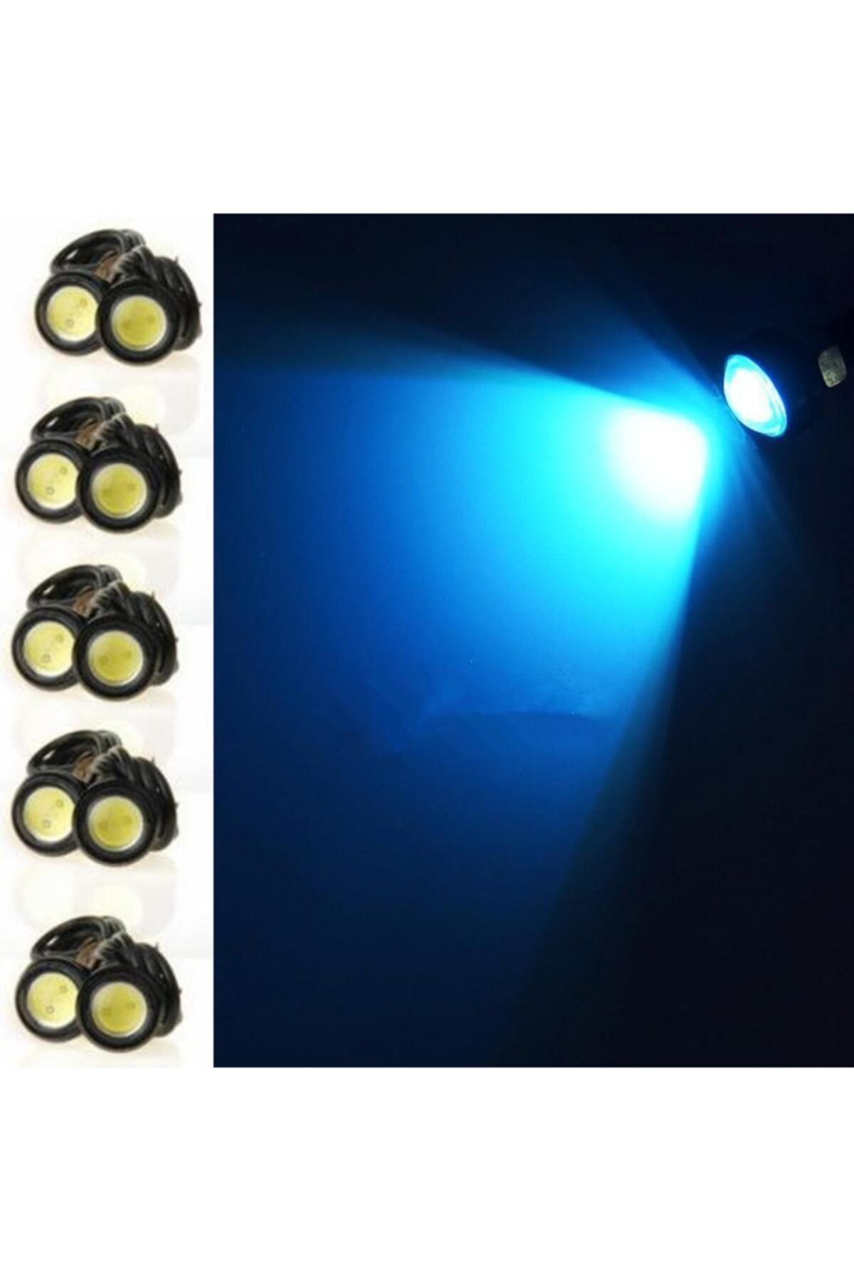 Mugen Ayna Altı Led Kartal Göz Led 2'li Buz Mavi Renk 1.kalite Tüm Araçlara Uyumlu