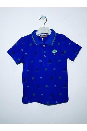 Erkek Çocuk Lacivert Polo Yakalı Kısa Kollu T-Shirt 1768