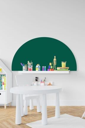 Bohem Koyu Yeşil Yarım Daire Çocuk Bebek Odası Sticker(50x100cm) k445