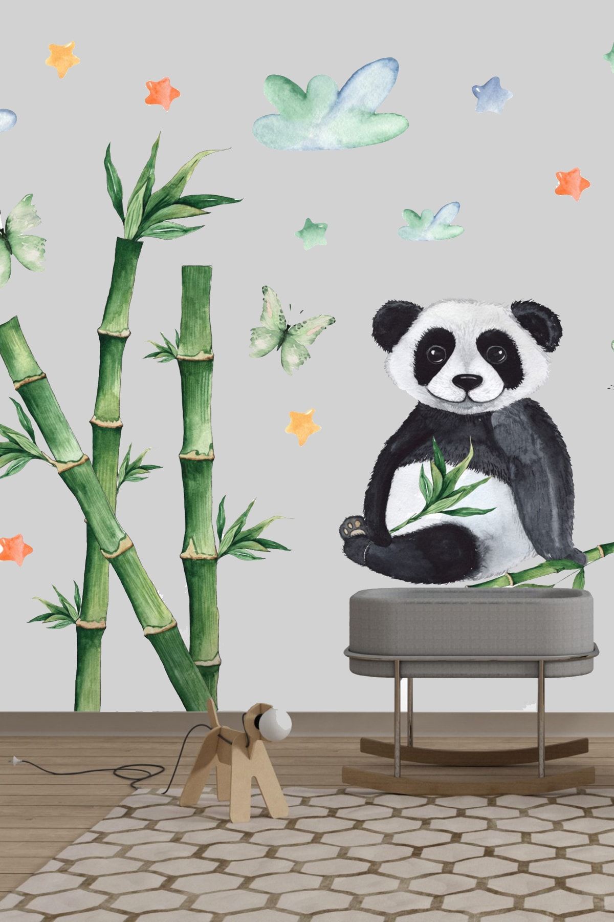 Panda themed 2025 baby room