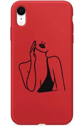 Iphone Xr Lansman Tablo Kadın Desenli Telefon Kılıfı IPXRLN-179