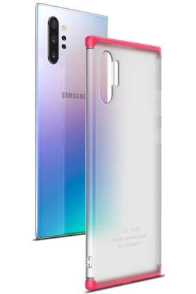 Samsung Galaxy Note 10 Plus Uyumlu Kılıf 360 Koruma Sert 3 Parça Buzlu Şeffaf mornw_43687