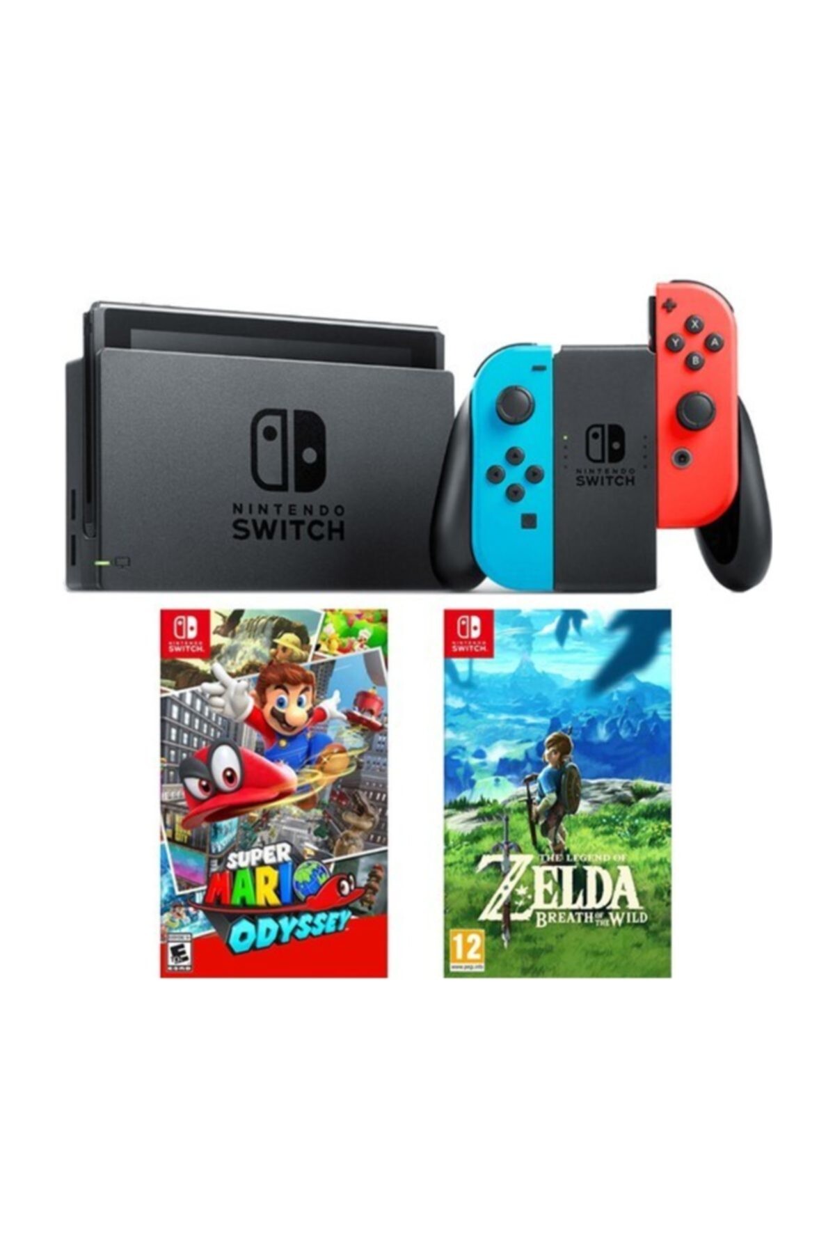 nintendo switch renkli konsol super mario odyssey zelda fiyati yorumlari trendyol