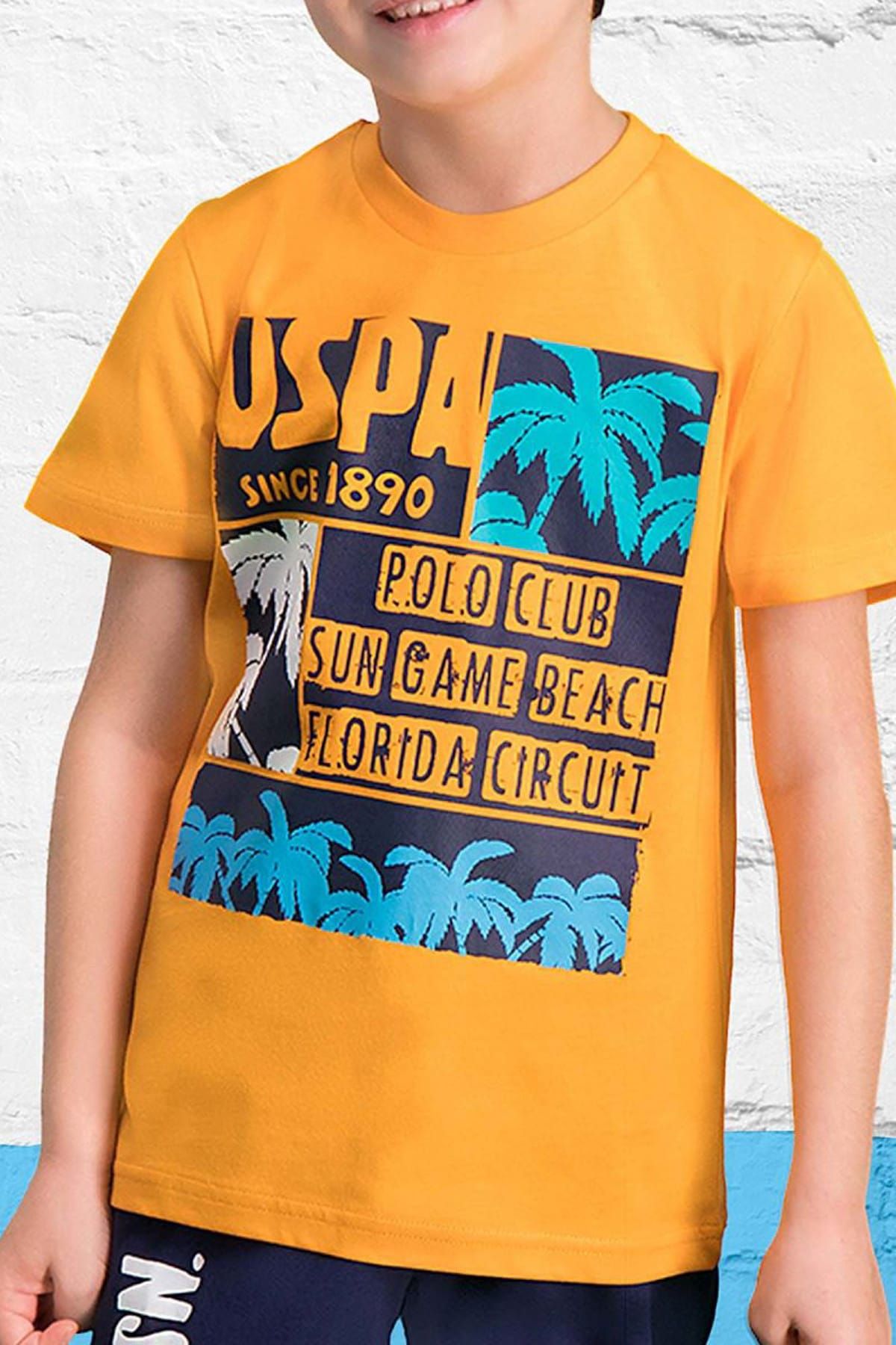 ست کاپری پسر نارنجی دارای مجوز U.S. Polo Assn.