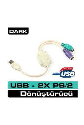 DK-CB-USB2PS2 USB 2.0 Uyumlu PS2 Dönüştürücü Adaptör