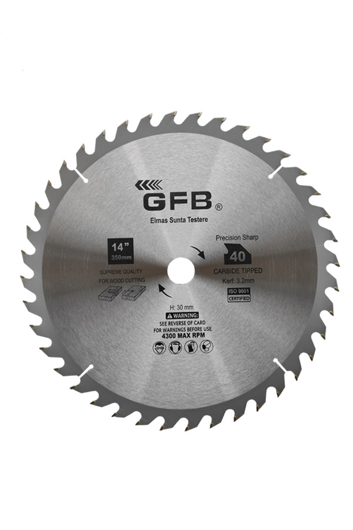 GFB 350x3,2x30 Z40 Elmas Uçlu Ağaç Testeresi