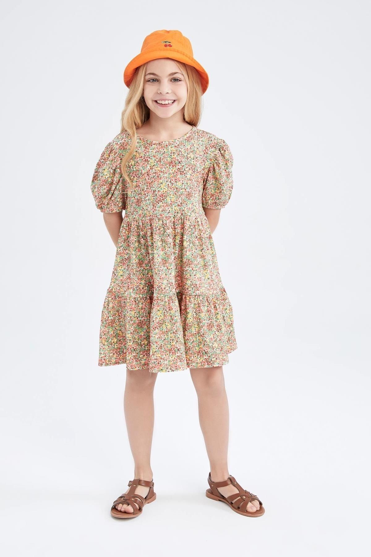 DeFacto Kleid Grün Smock-Kleid FN6054