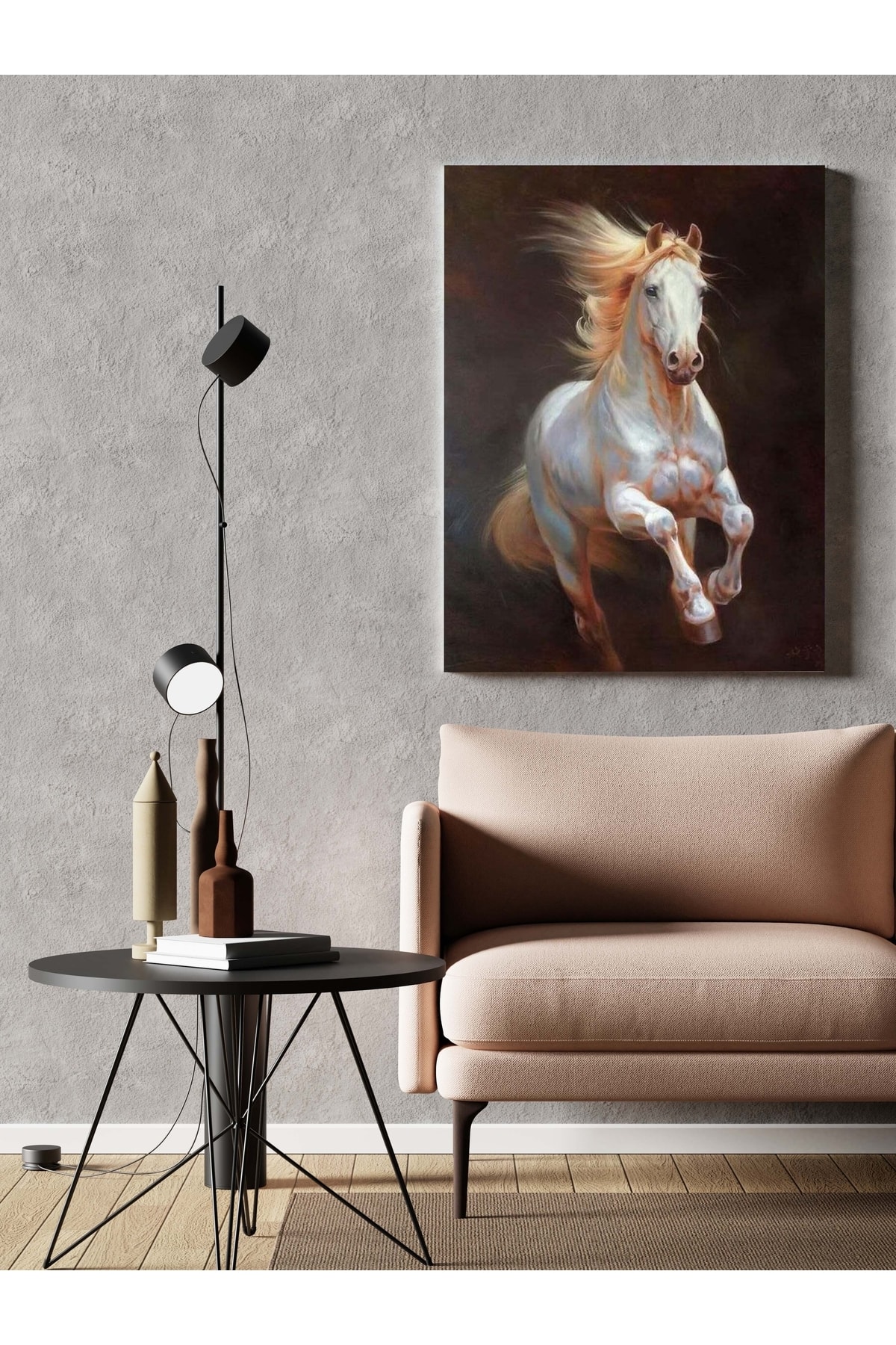 Canvas Painting White Horse Themed 81