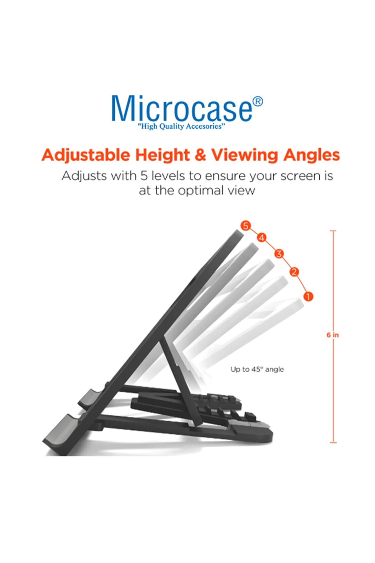 10-16 Inch Macbook Notebook Laptop Için Stand 6 Kademeli Masaüstü Tutucu - Al3480 3