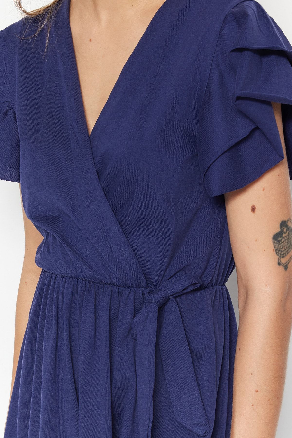 Trendyol Collection Kleid Dunkelblau Skater OB7554