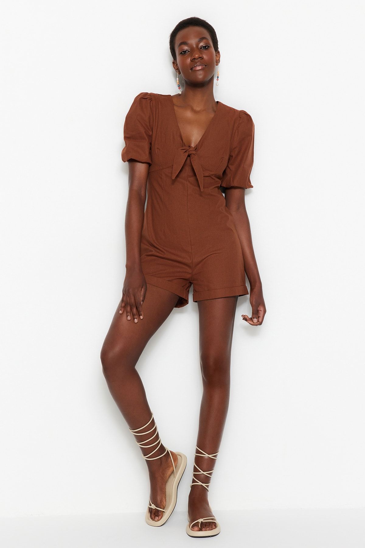 Brown romper outlet