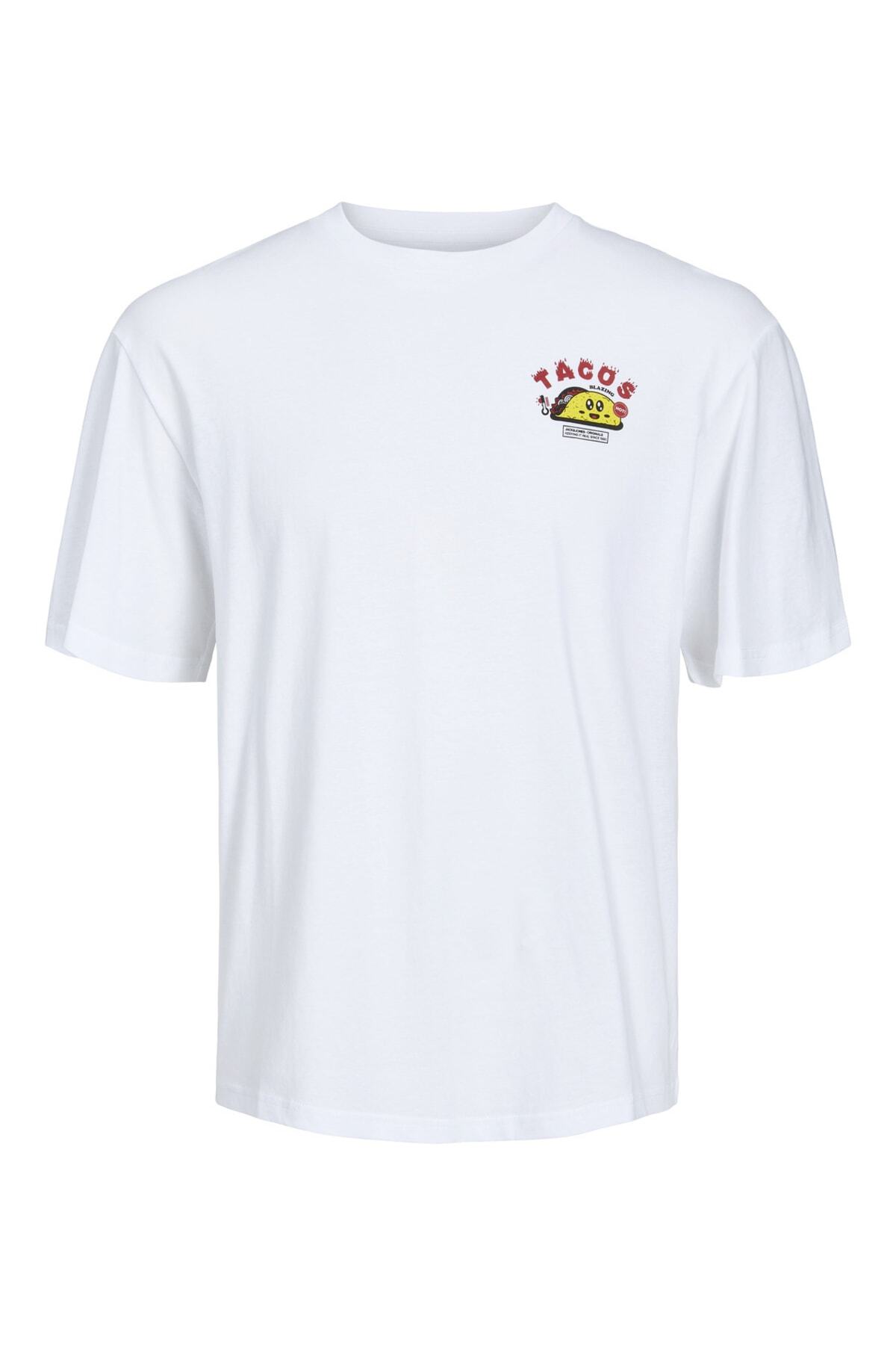 تیشرت مردانه سفید جک اند جونز | 12232251 - 1 اورجینال - تصویر 4