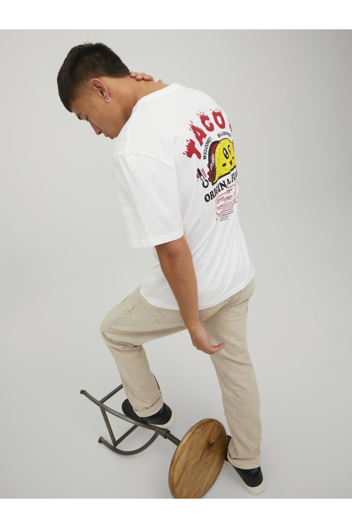 تیشرت مردانه سفید جک اند جونز | 12232251 - 1 اورجینال - تصویر 7