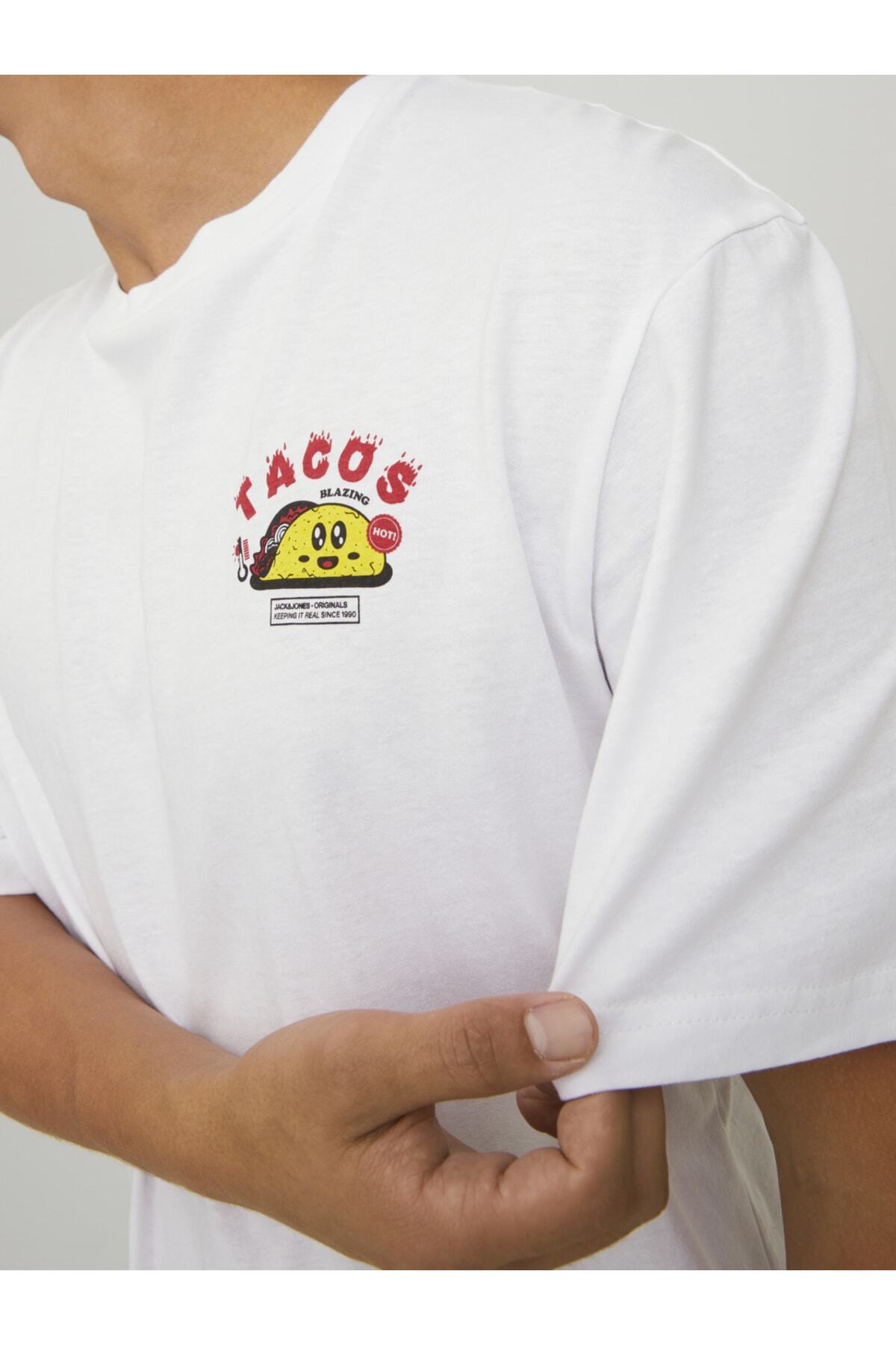 تیشرت مردانه سفید جک اند جونز | 12232251 - 1 اورجینال - تصویر 8