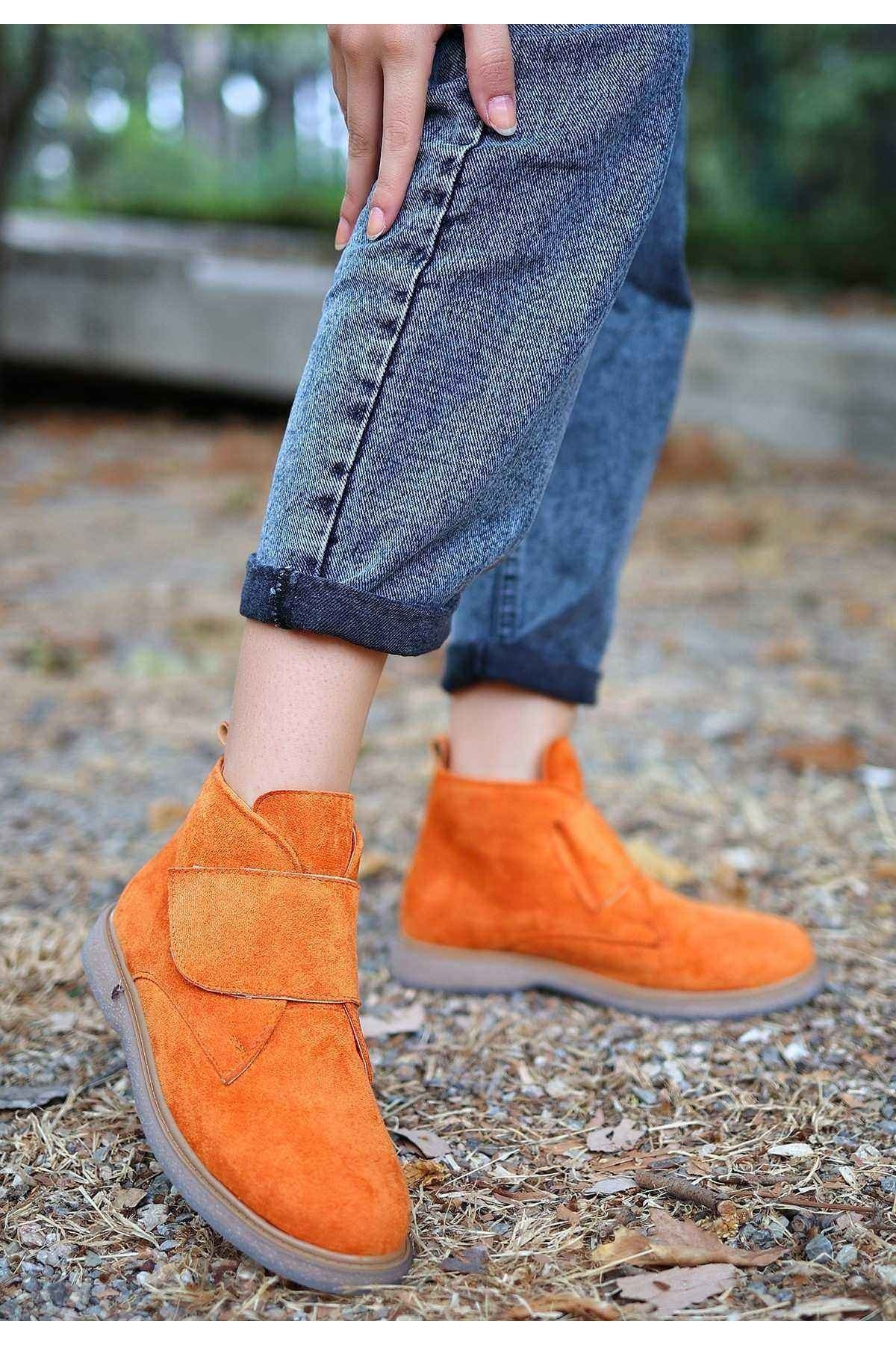 Zeon Turuncu Süet Bot