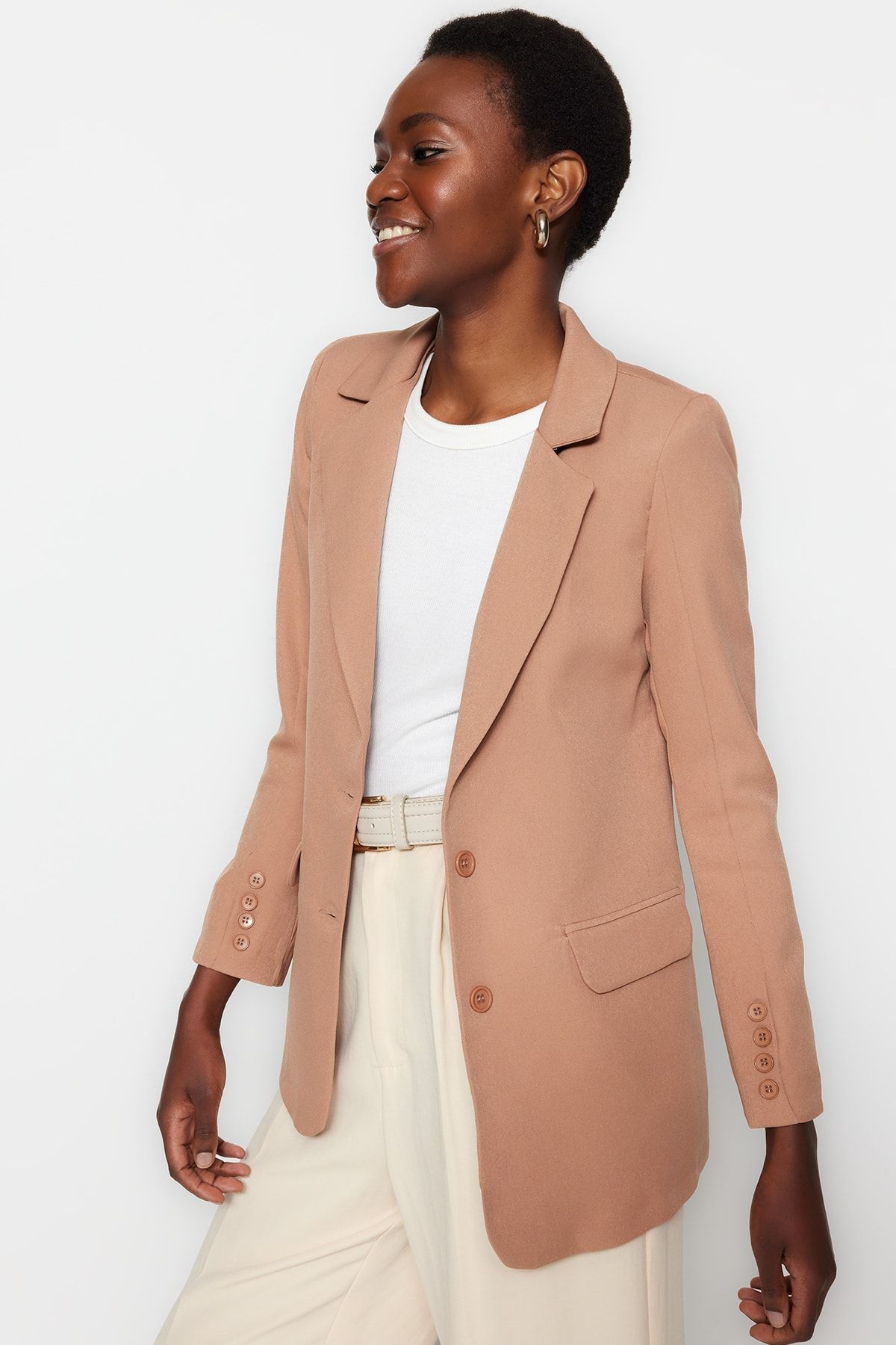 Trendyol Collection Blazer Beige Regular fit Trendyol