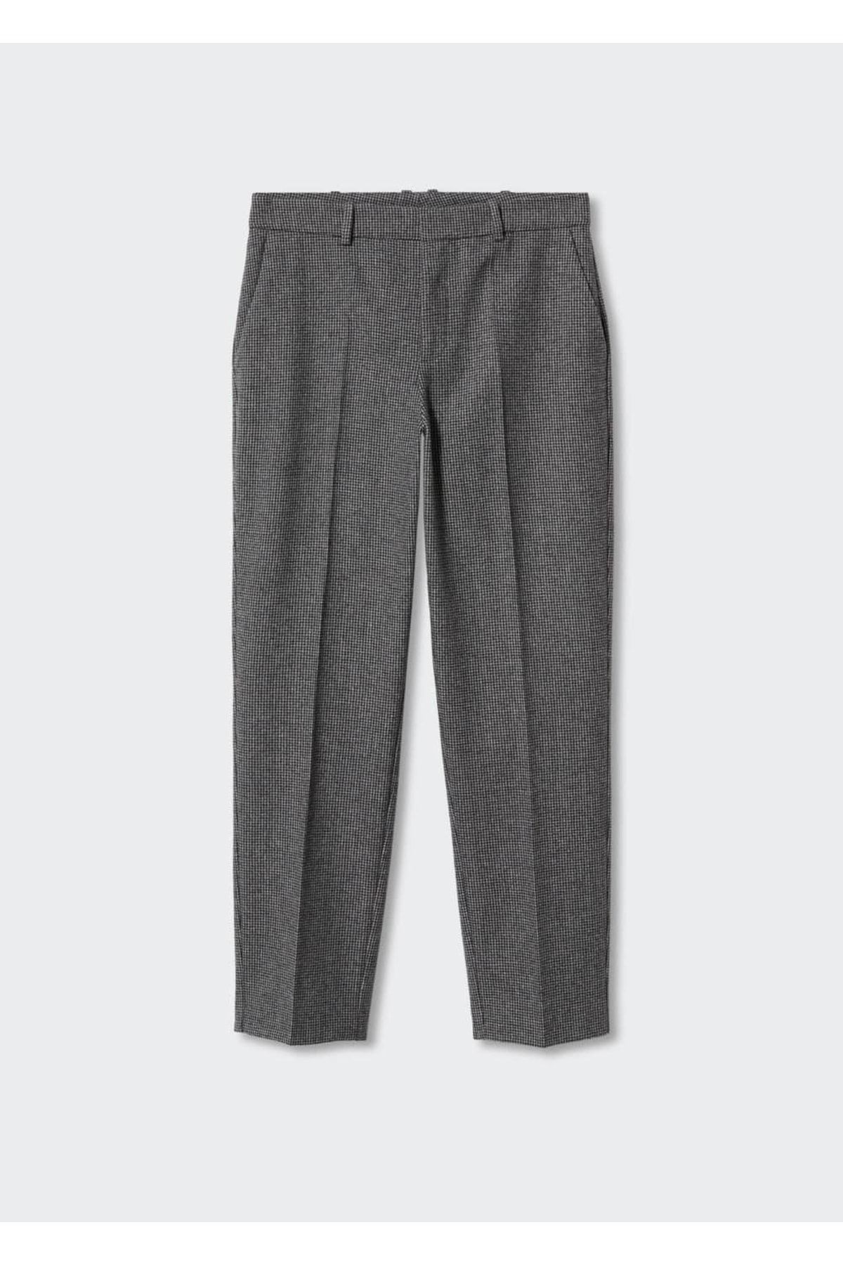 MANGO Woman-Slim Fit vlnené nohavice 3