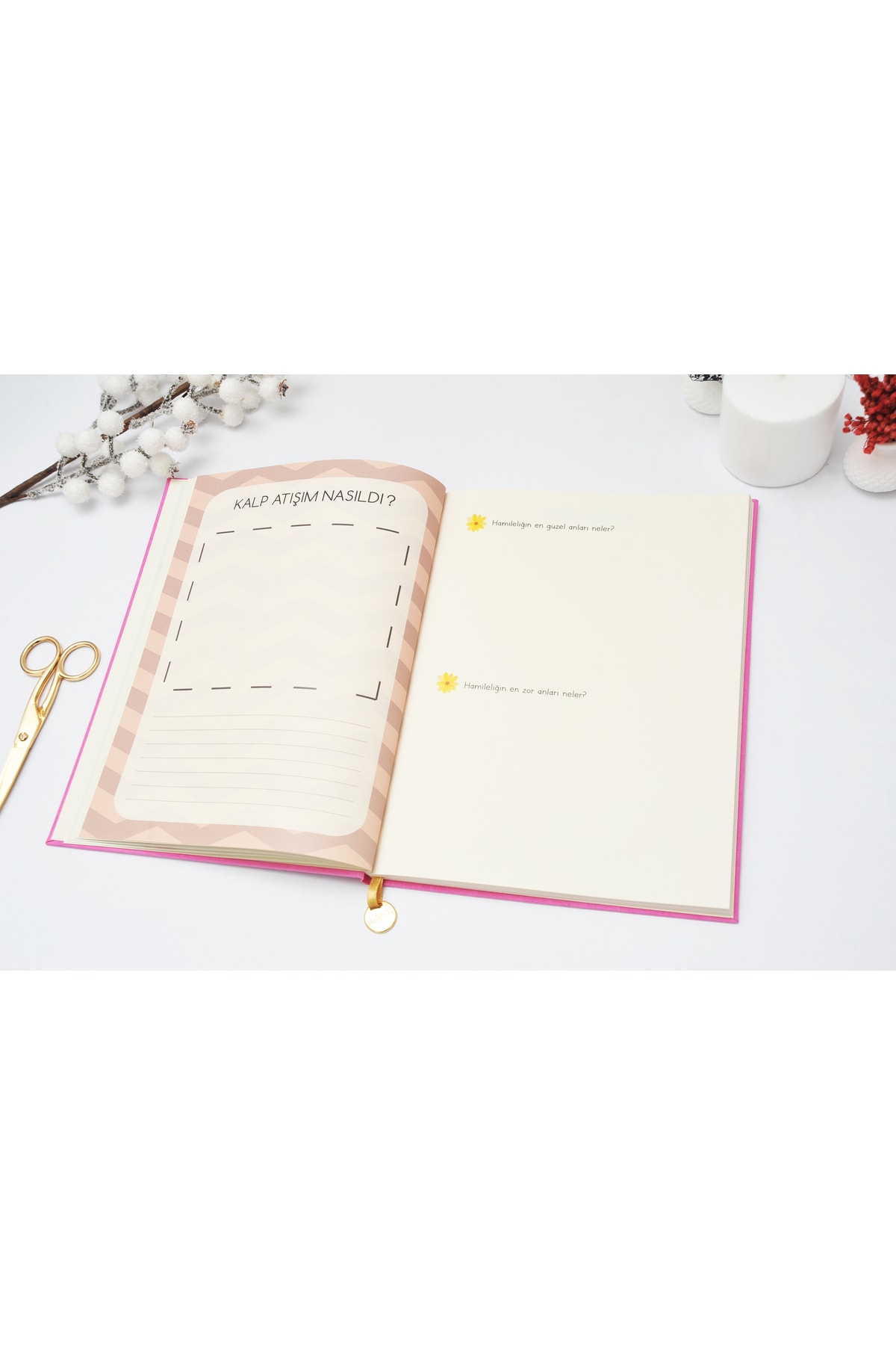 HoldArts Anne Bebek Günlüğü & Anı Defteri - Hamile Ajandası - Pembe fotoğrafı 4 (önizleme)