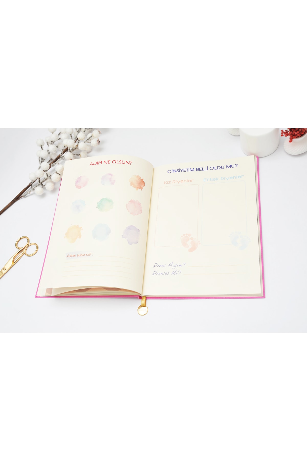 HoldArts Anne Bebek Günlüğü & Anı Defteri - Hamile Ajandası - Pembe fotoğrafı 5 (önizleme)