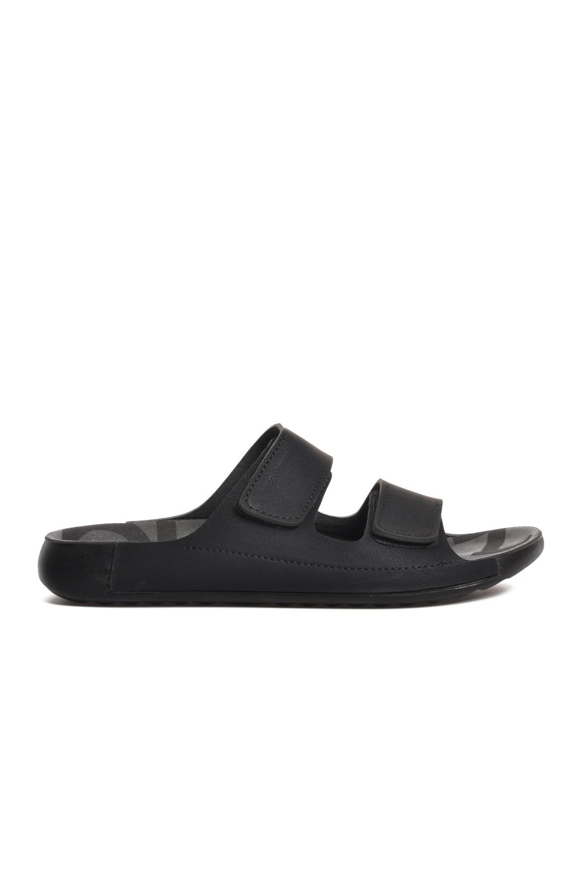 BENTO-Black Double Banded Ayakmod 66.005 Men's Slippers 1