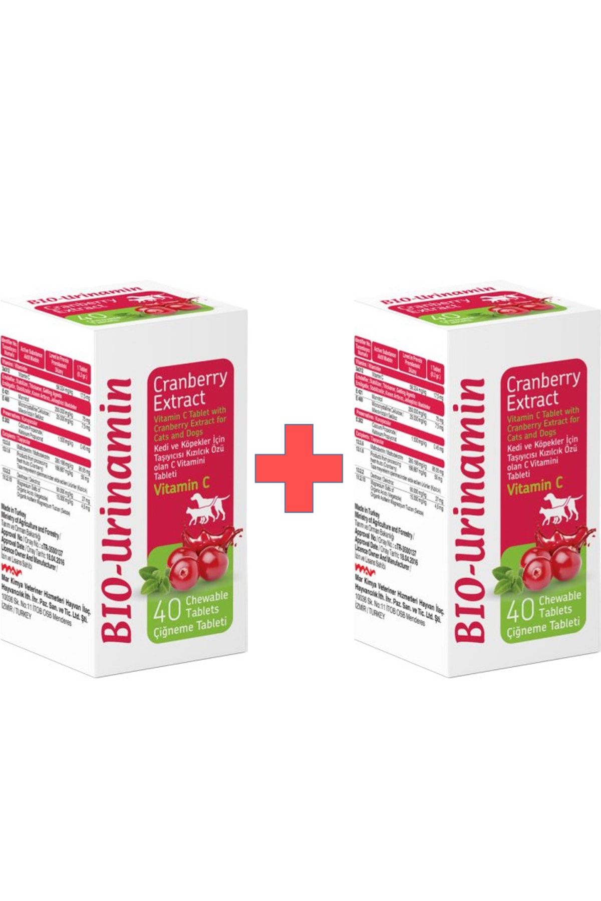 Biopetactive Urinamin Kedi Ve Köpek Vitamin C 40 Tb 12 Gr X 2adet