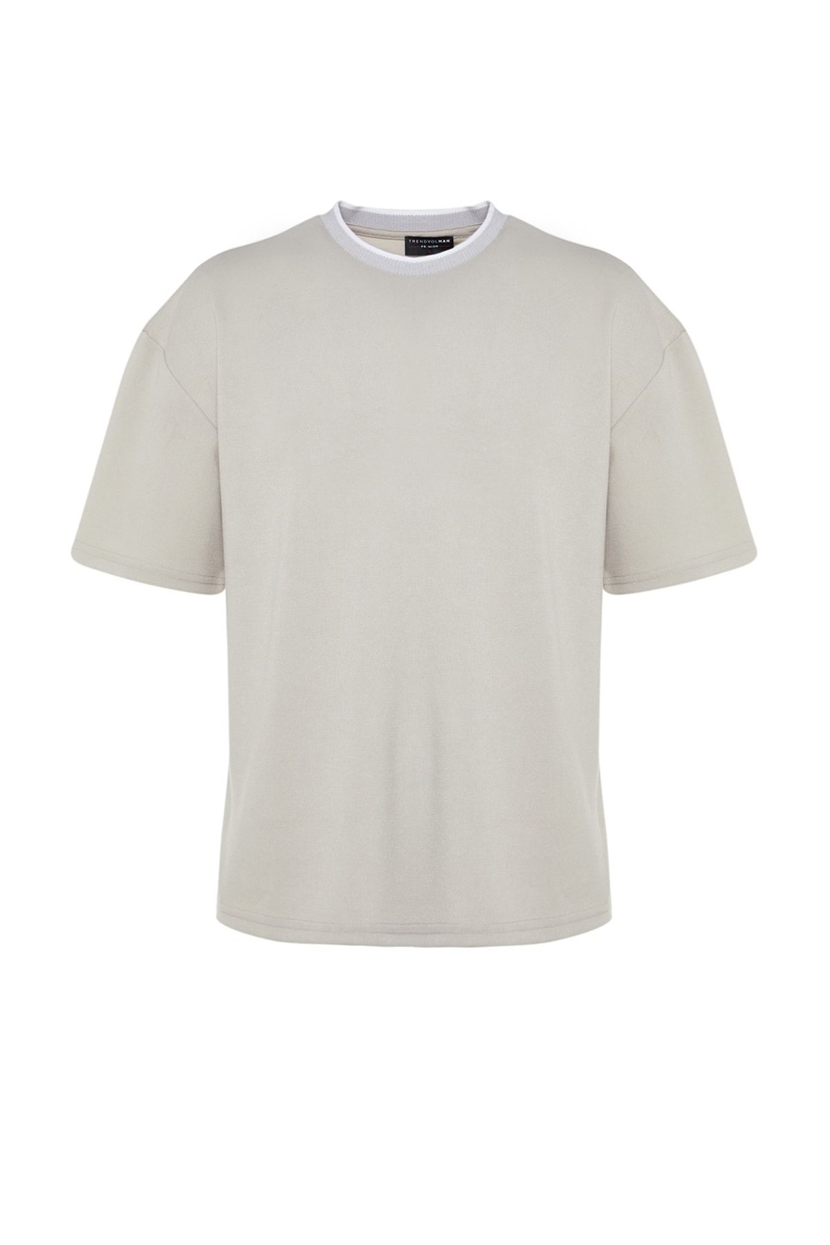 Trendyol Collection-Prémium texturált, túlméretezett kötöttáru Pique póló - TMNSS23TS00079 8