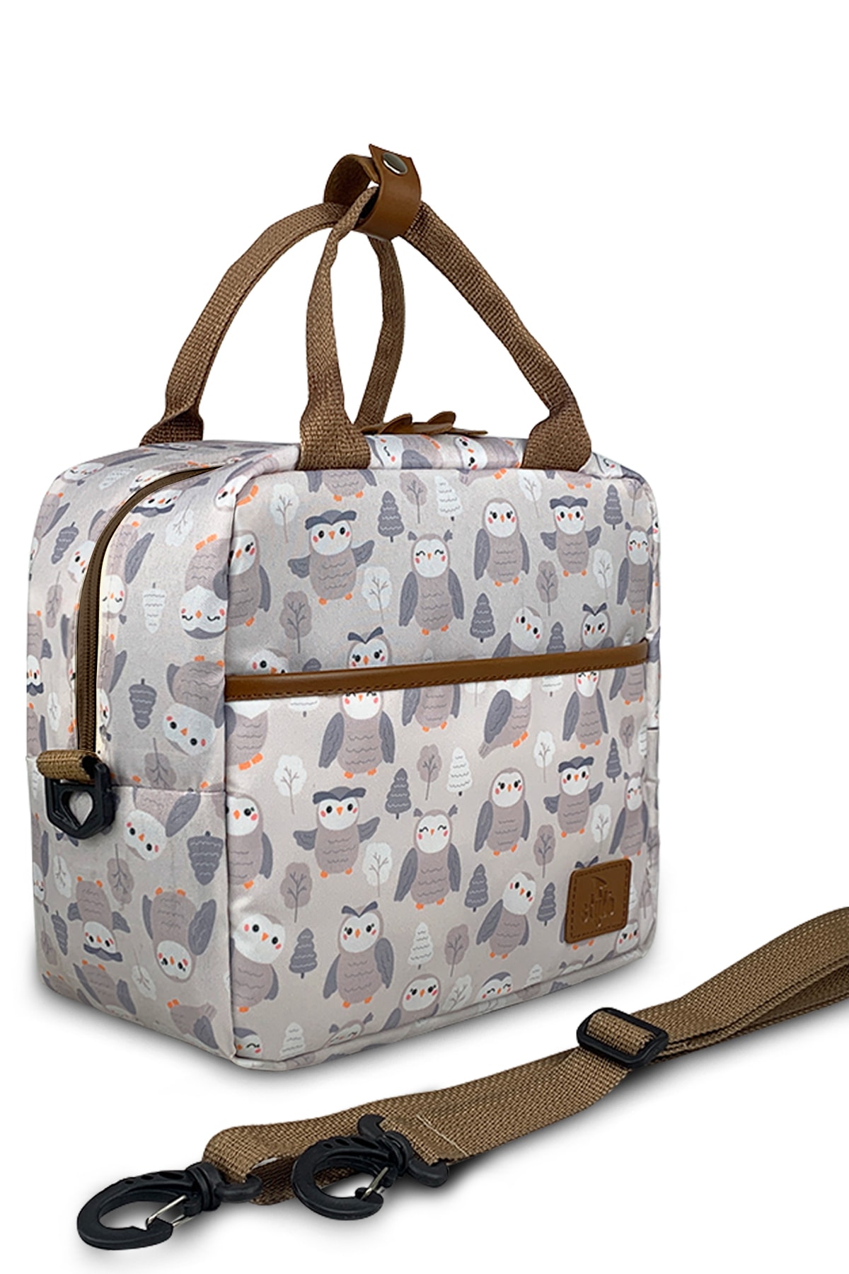 Stylo Food Bag Baykuş Isı Yalıtımlı Termal Çanta Mama Ve Yemek Taşıma Beslenme Çantası Askılı fotoğrafı 3 (önizleme)