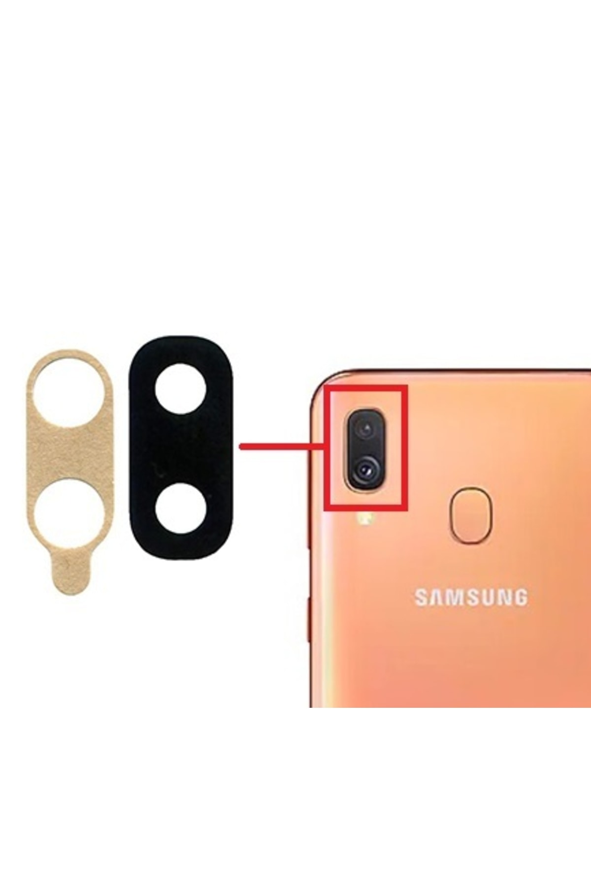A40 Kamera Lensi Cam Sm-a405f Uyumlu
