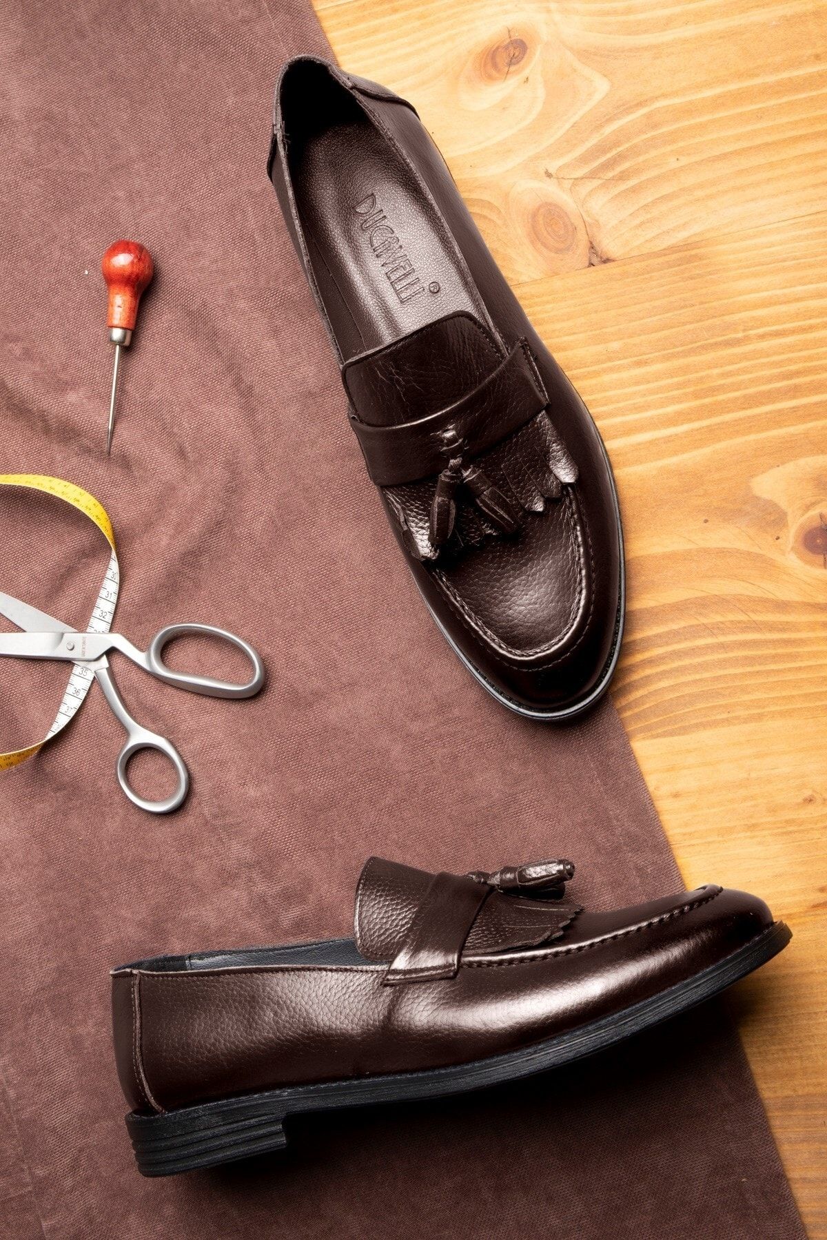 Ducavelli-Klassische Herrenschuhe aus echtem Leder mit Quaste, klassische Loafer-Schuhe, Mokassin-Schuhe 5