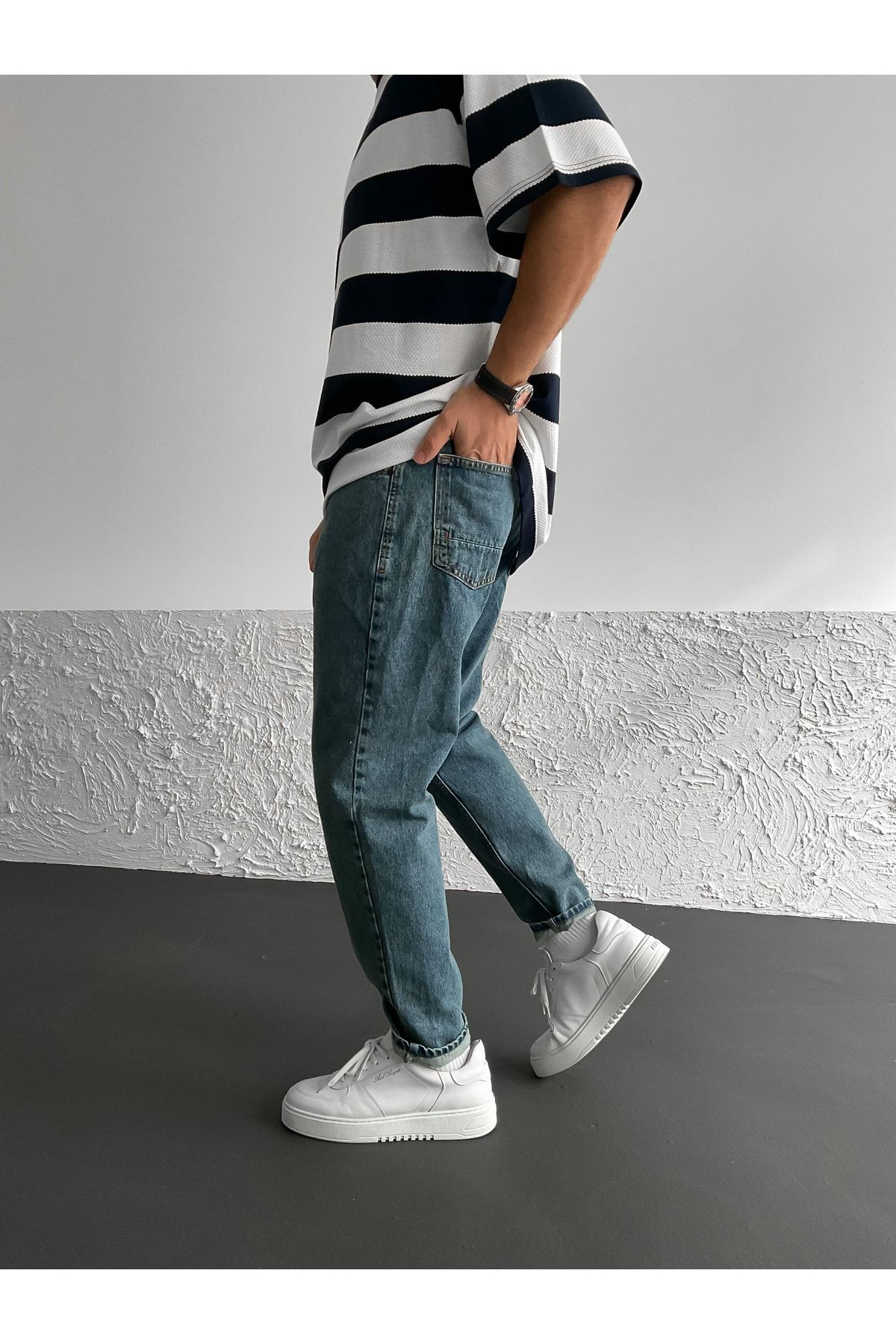 BYBASICMAN Mavi Eskitme Boyfriend Df-1665 AN6845