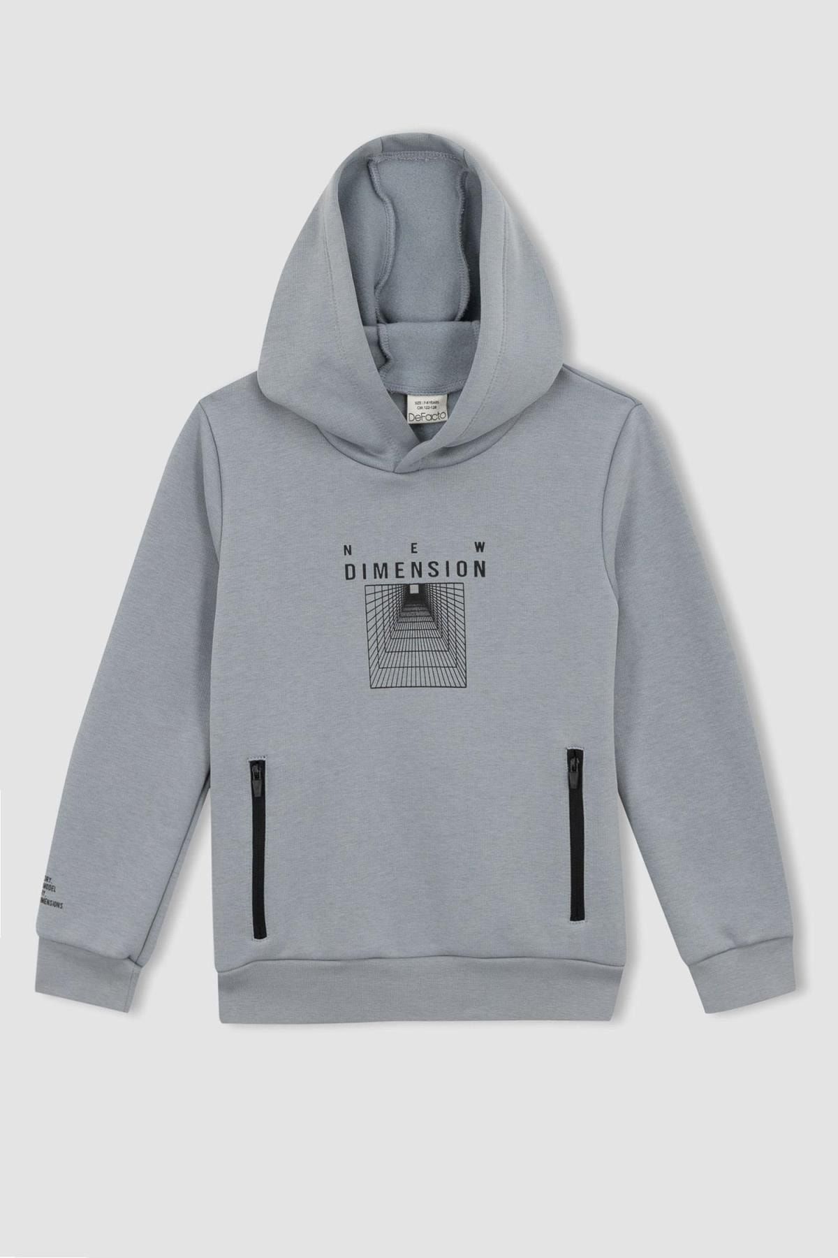 Erkek Çocuk Regular Fit Kapüşonlu Sweatshirt